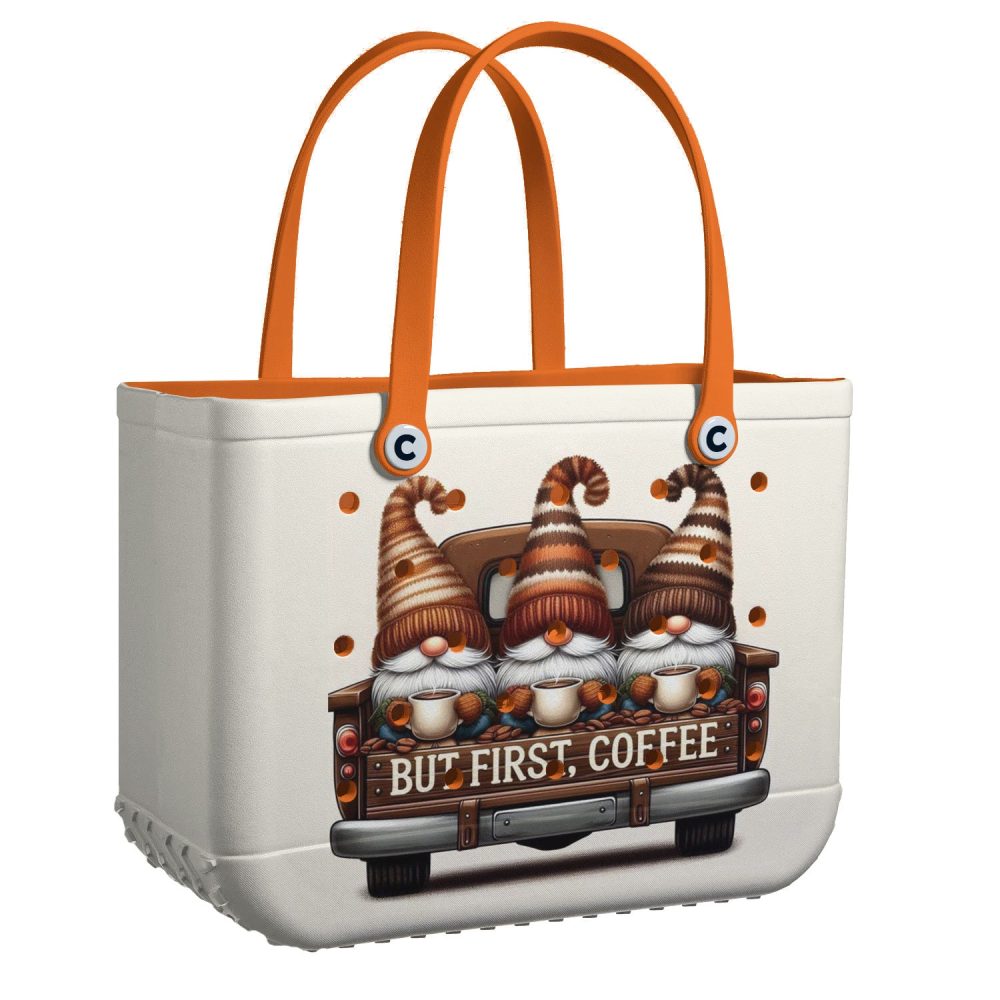 Coffee-Loving Gnome Tote Bag - Cute, Durable & Perfect For Coffee Enthusiasts!