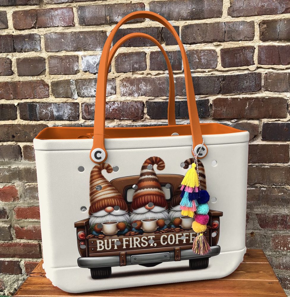 Coffee-Loving Gnome Tote Bag - Cute, Durable & Perfect For Coffee Enthusiasts! - Image 4