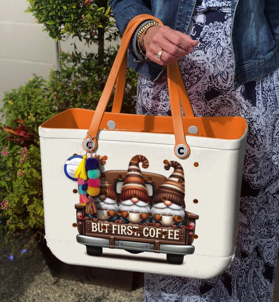 Coffee-Loving Gnome Tote Bag - Cute, Durable & Perfect For Coffee Enthusiasts! - Image 5