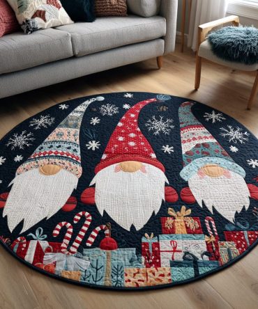 Gnome Gift Trio Quilted Round Mat