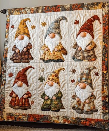 Gnome Grove Quilted Blanket