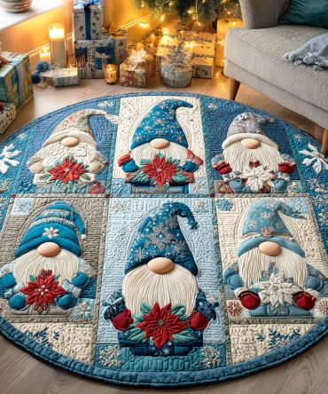 Gnome Spirit Quilted Round Mat