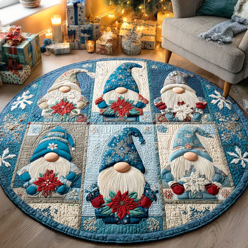 Gnome Spirit Quilted Round Mat