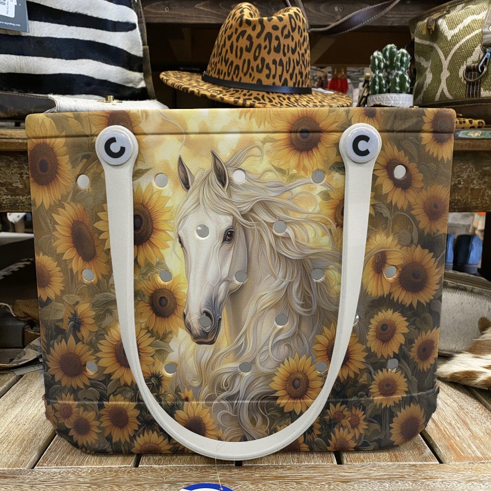 Stylish Sunflower Horse Tote Bag – Durable, Spacious & Eye-Catching Design For Everyday Use - Image 6