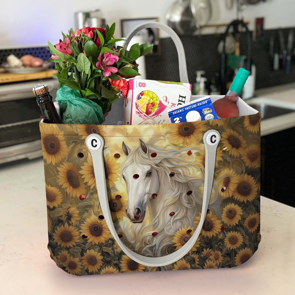 Stylish Sunflower Horse Tote Bag – Durable, Spacious & Eye-Catching Design For Everyday Use - Image 4