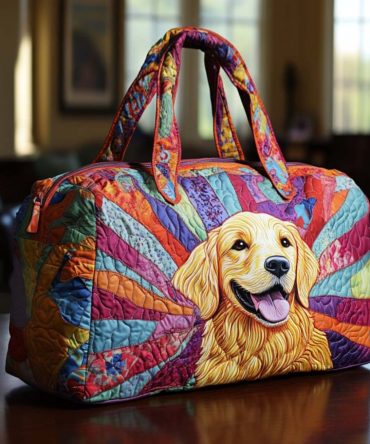 Golden Buddy Quilted Duffle Bag