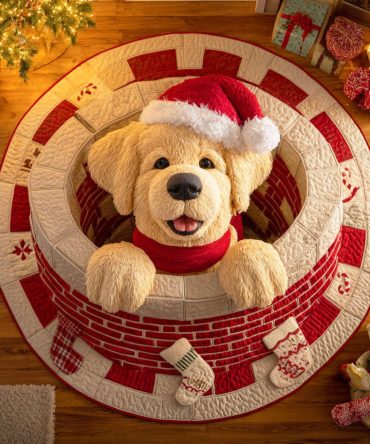 Golden Carol Quilted Round Mat