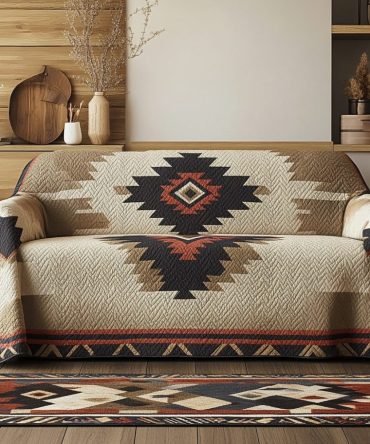 Golden Echo Quilted Sofa Cover