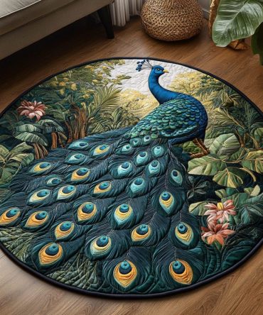 Golden Eyes Quilted Round Mat