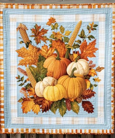 Golden Fields Of Plenty Quilted Blanket