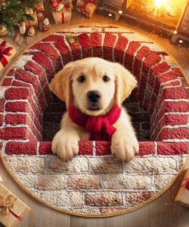 Golden Gift Quilted Round Mat