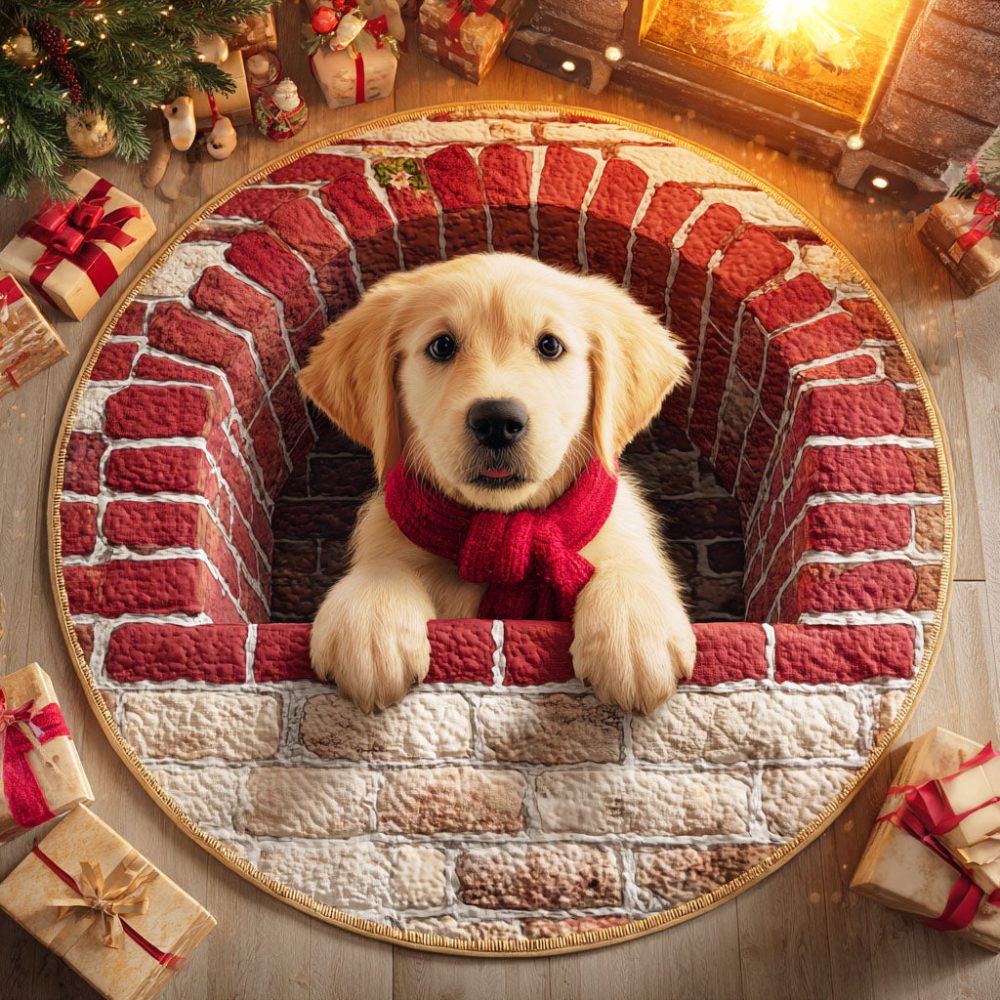 Golden Gift Quilted Round Mat