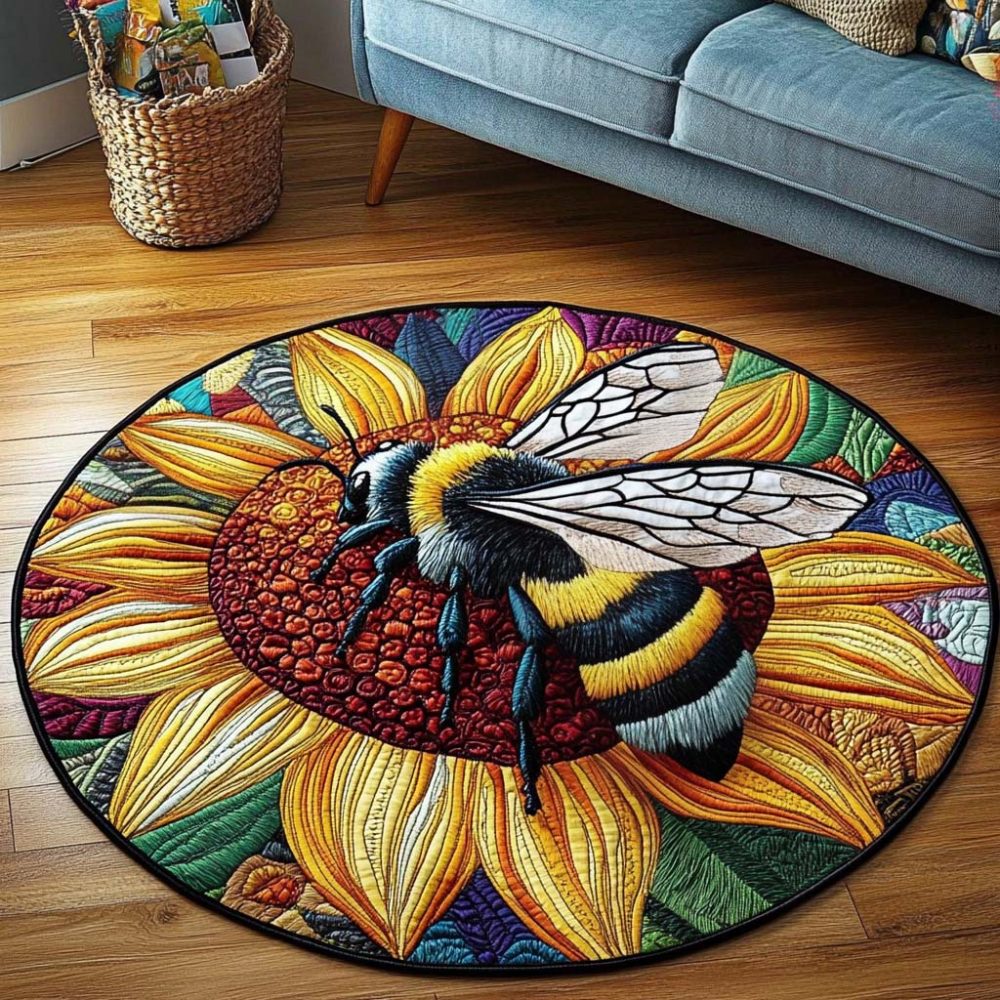 Golden Harvest Keeper Quilted Round Mat