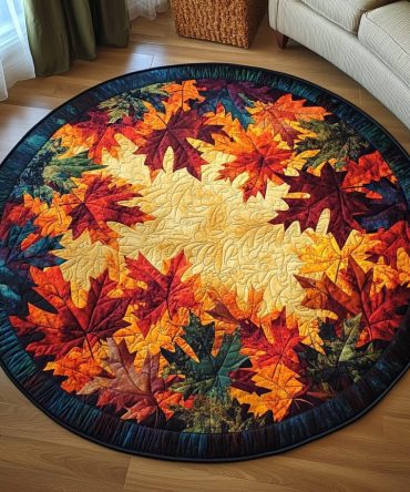 Golden Harvest Quilted Round Mat