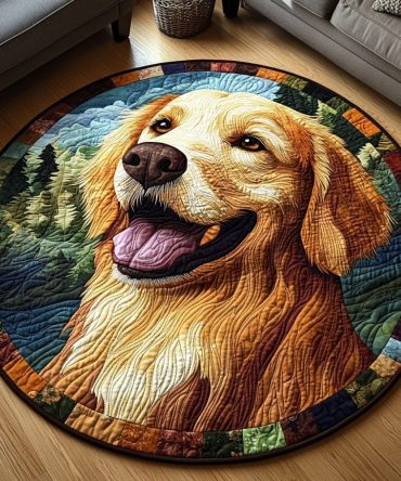 Golden Joy Quilted Round Mat