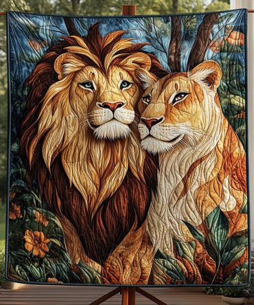 Golden Love Quilted Blanket