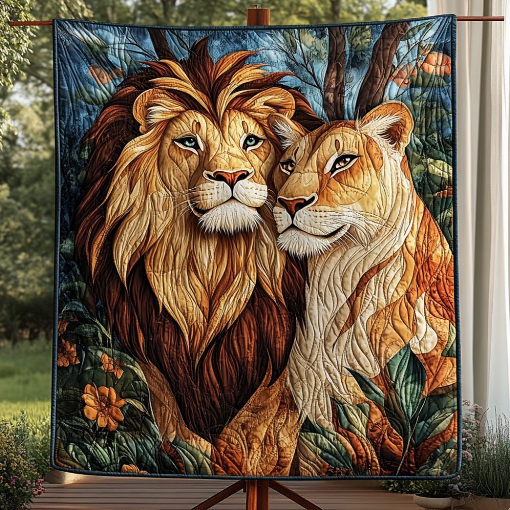 Golden Love Quilted Blanket