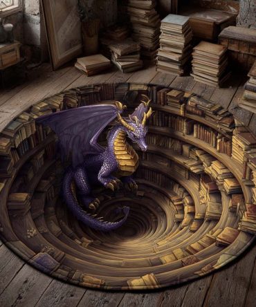 Golden Maw Quilted Round Mat