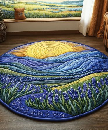 Golden Meadows Quilted Round Mat