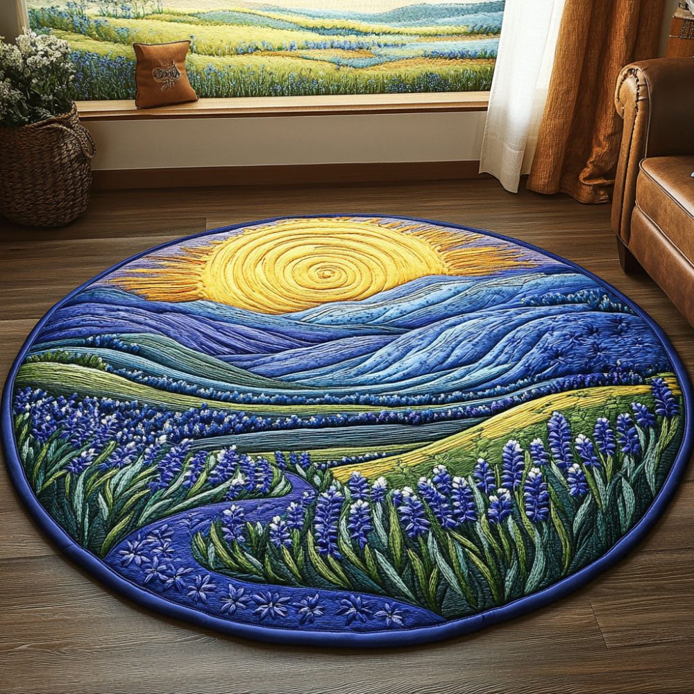 Golden Meadows Quilted Round Mat