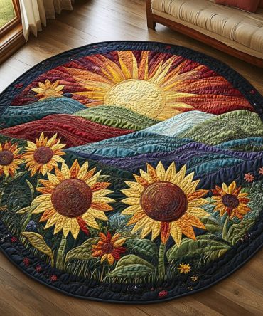 Golden Mesa Quilted Round Mat