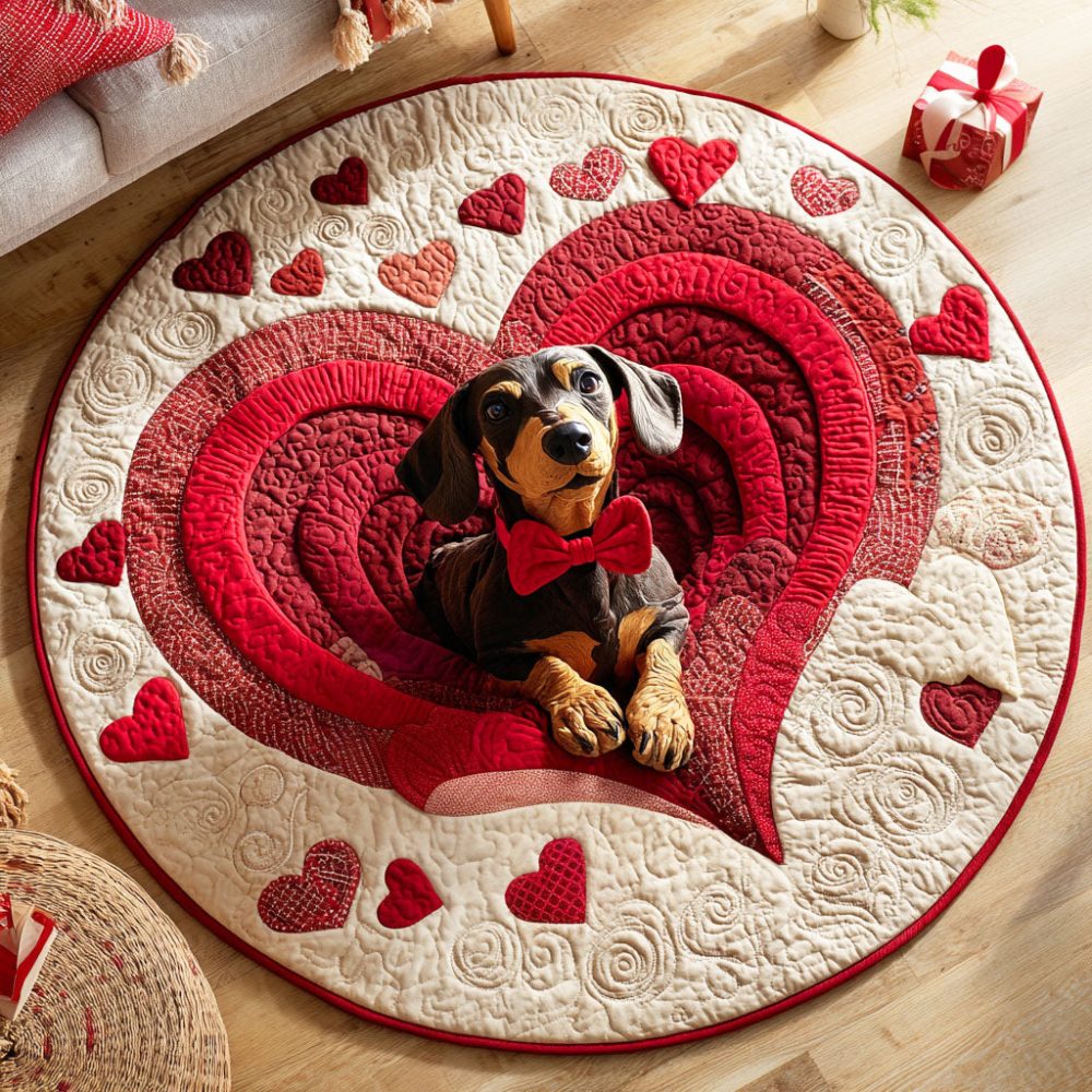 Golden Paw Quilted Round Mat