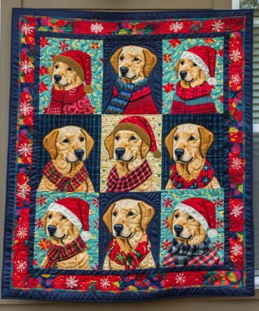 Golden Retriever Comfort Quilted Blanket