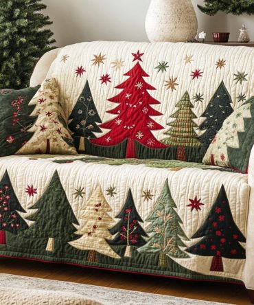 Golden Spruce Quilted Sofa Cover