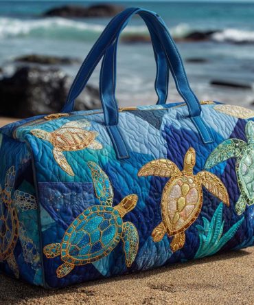 Golden Swim Quilted Duffle Bag