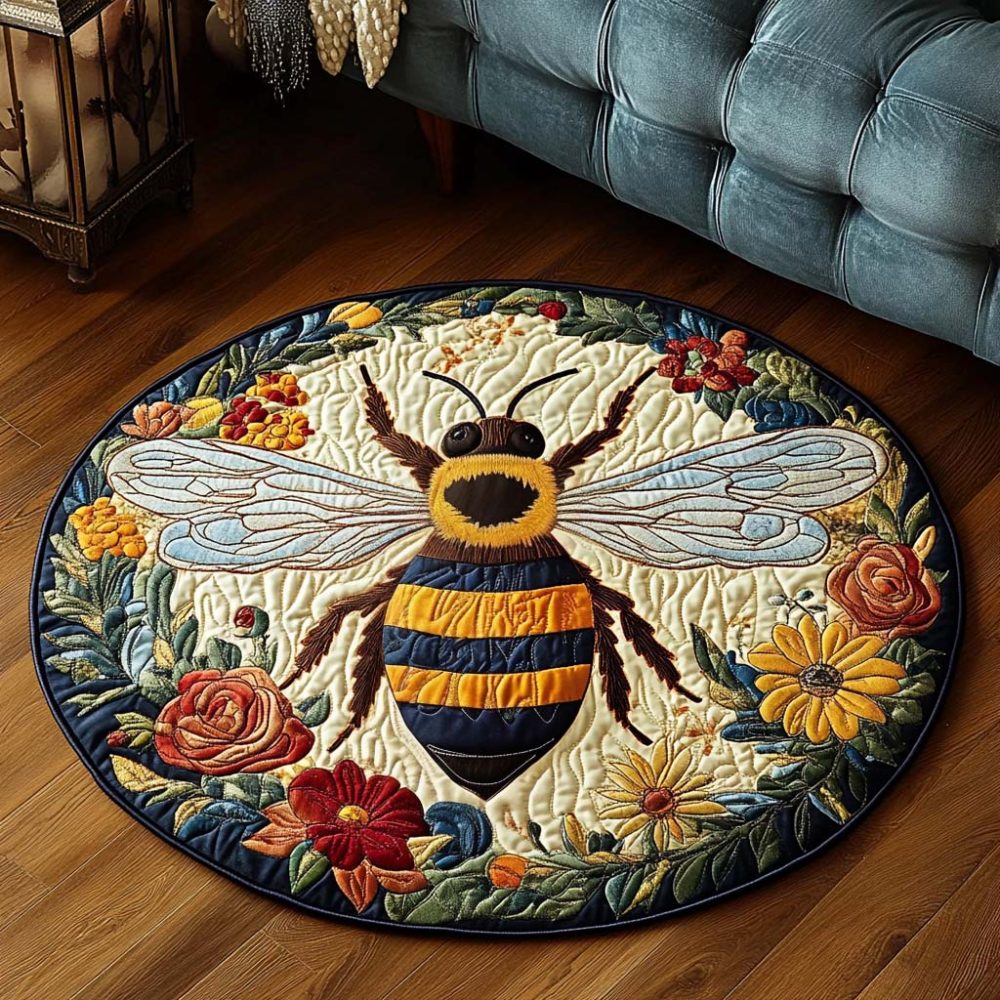 Golden Throne Quilted Round Mat