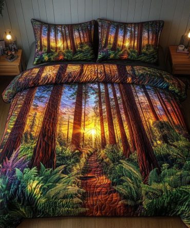 Golden Trail 3-Piece Quilted Bedding Set