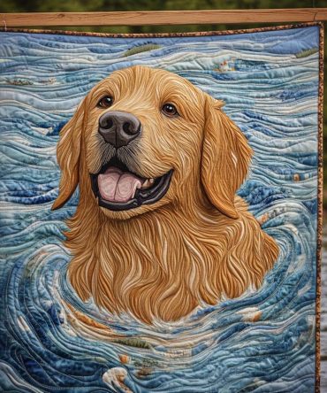 Golden Waves Quilted Blanket