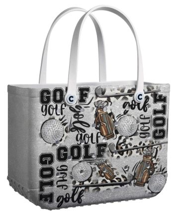 Bucket Tote Bag, Limited Edition Bogg Bag, Beach Bag Golf Glitter