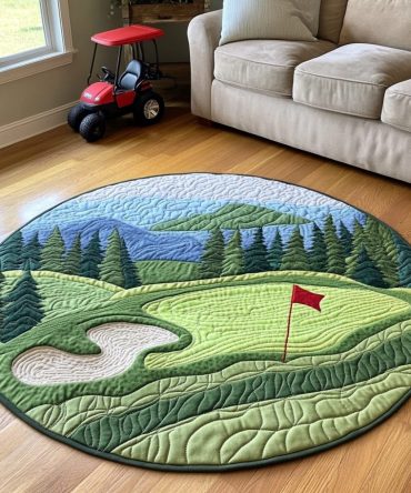 Golf Horizon Quilted Round Mat