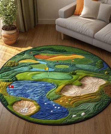 Golf Paradise Quilted Round Mat
