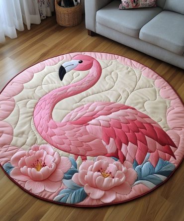 Graceful Beauty Quilted Round Mat