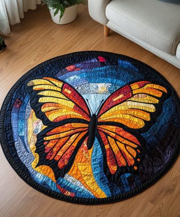 Graceful Flight Quilted Round Mat