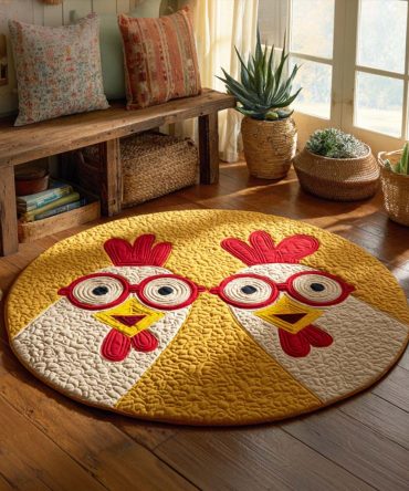 Granny Roost Quilted Round Mat