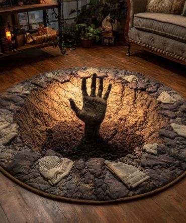 Grave Hand Quilted Round Mat