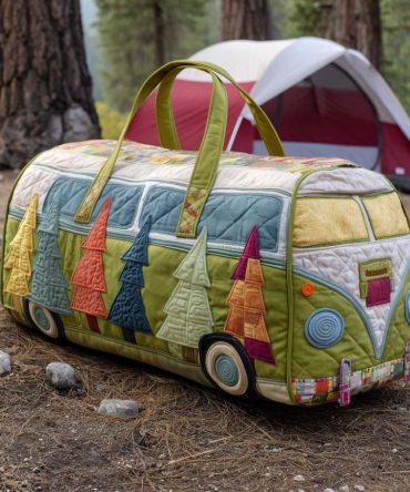 Green Explorer Quilted Duffle Bag