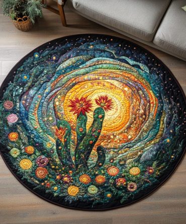 Green Haven Quilted Round Mat