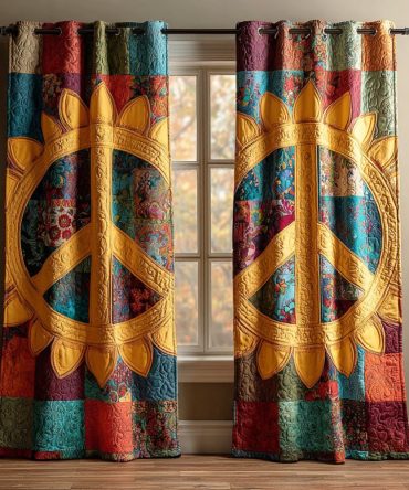 Groovy Harmony Flow Quilted Curtains