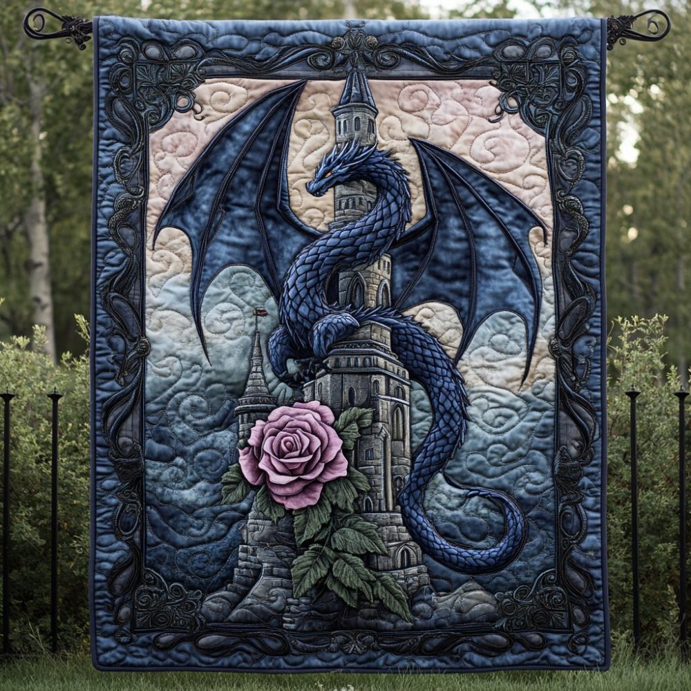 Guardian Of The Realm Quilted Blanket