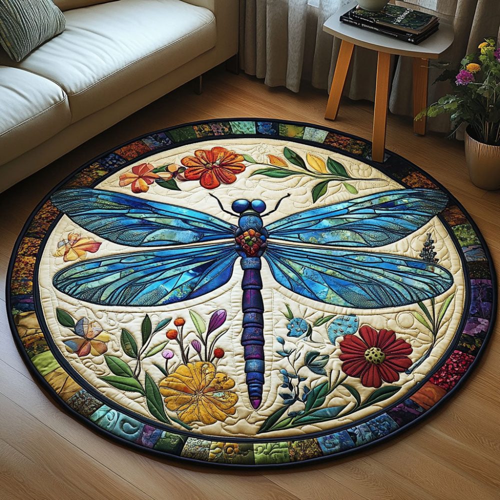 Guardian Of The Skies Quilted Round Mat