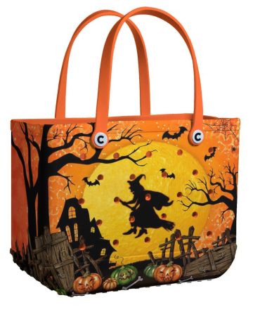 Spooky Halloween Witch Tote Bag - Perfect For Trick-Or-Treating & Fall Style
