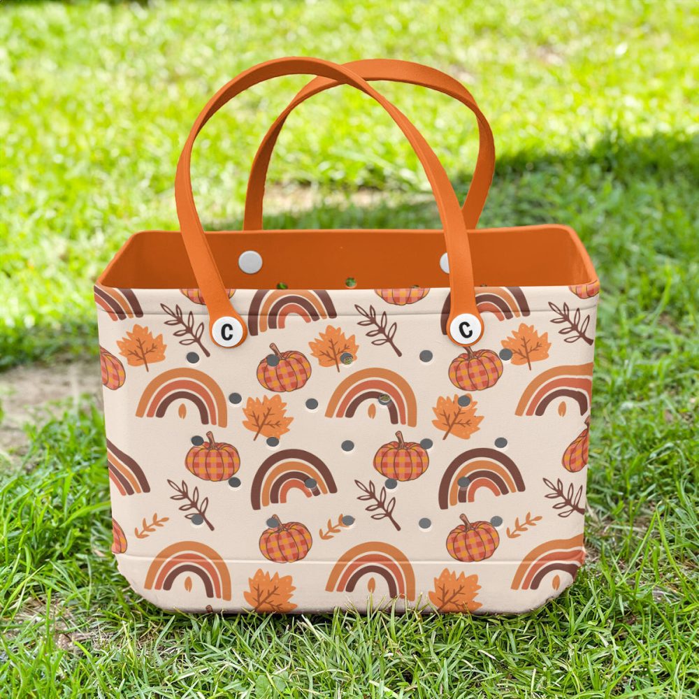 Bucket Tote Bag, Limited Edition Bogg Bag, Beach Bag Happy Autumn - Image 3