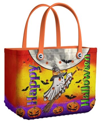 Spooky Halloween Tote Bag - Witchy Ghost Design, Festive & Fun - Perfect For Trick-Or-Treating & Fall Outings!