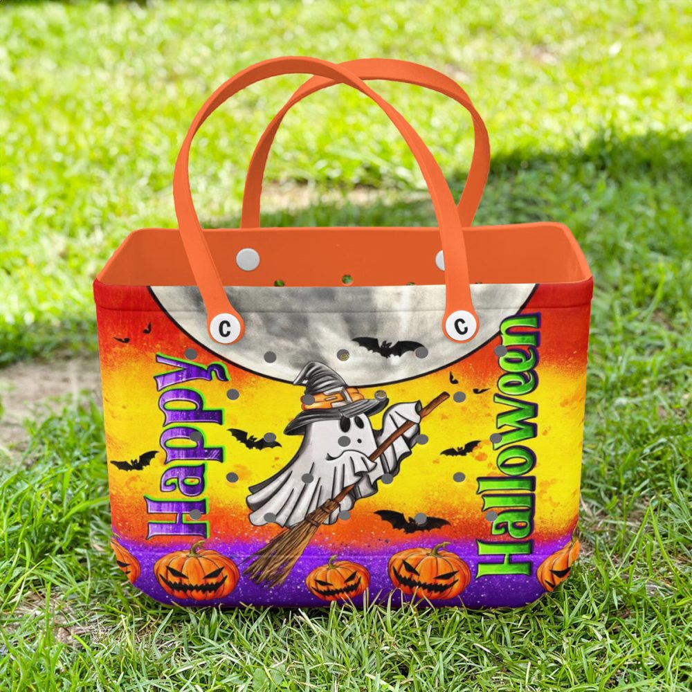 Spooky Halloween Tote Bag - Witchy Ghost Design, Festive & Fun - Perfect For Trick-Or-Treating & Fall Outings! - Image 2