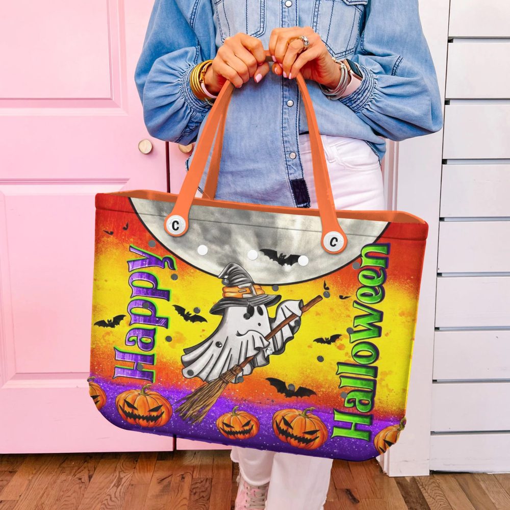 Spooky Halloween Tote Bag - Witchy Ghost Design, Festive & Fun - Perfect For Trick-Or-Treating & Fall Outings! - Image 5