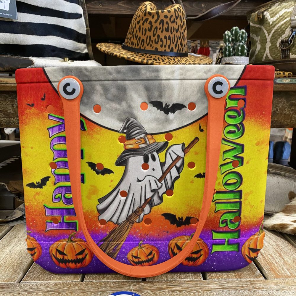 Spooky Halloween Tote Bag - Witchy Ghost Design, Festive & Fun - Perfect For Trick-Or-Treating & Fall Outings! - Image 6